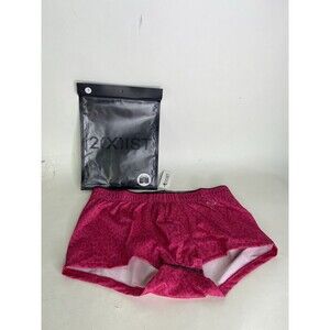 2xist Sliq Mood Low Rise Trunk Boxer Briefs Underwear Pink Leopard Mens Size S
